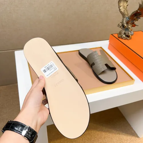 Replica Hermes Slippers For Men #1443486 $48.00 USD for Wholesale