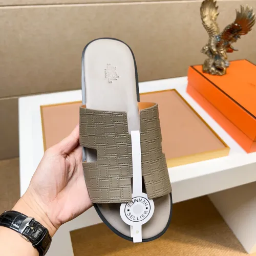 Replica Hermes Slippers For Men #1443486 $48.00 USD for Wholesale