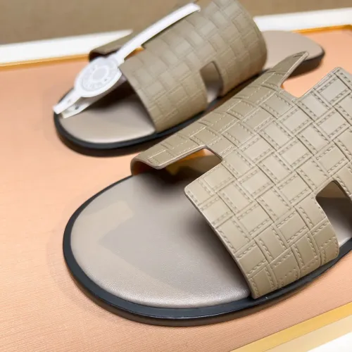 Replica Hermes Slippers For Men #1443486 $48.00 USD for Wholesale