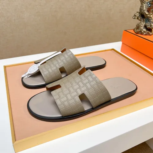Replica Hermes Slippers For Men #1443486 $48.00 USD for Wholesale