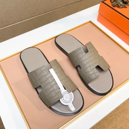 Replica Hermes Slippers For Men #1443486 $48.00 USD for Wholesale