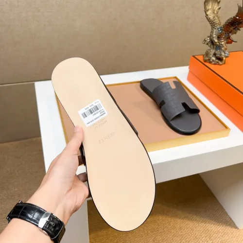 Replica Hermes Slippers For Men #1443487 $48.00 USD for Wholesale