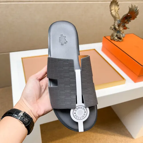 Replica Hermes Slippers For Men #1443487 $48.00 USD for Wholesale