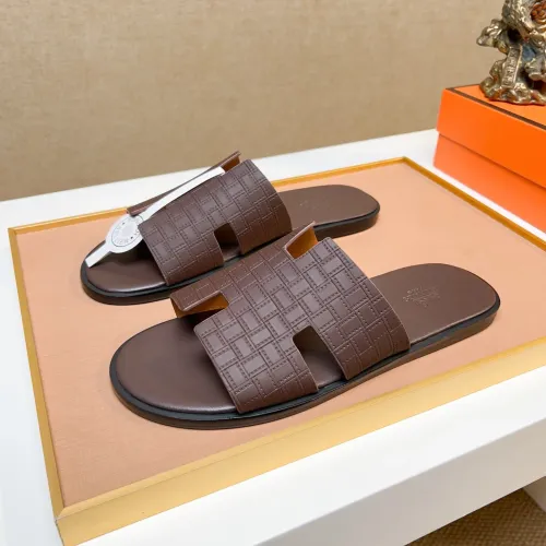 Replica Hermes Slippers For Men #1443488 $48.00 USD for Wholesale