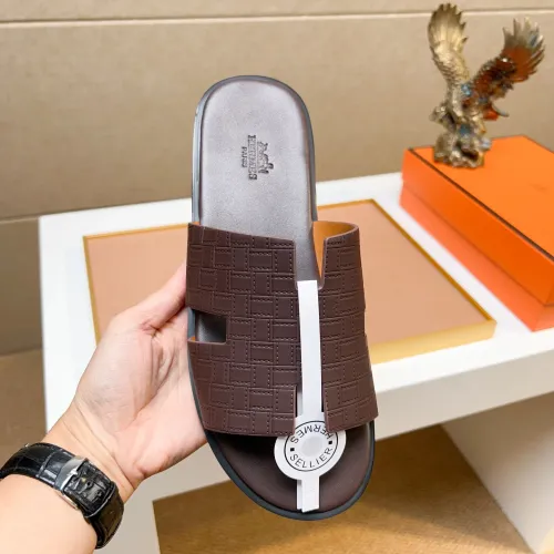 Replica Hermes Slippers For Men #1443488 $48.00 USD for Wholesale