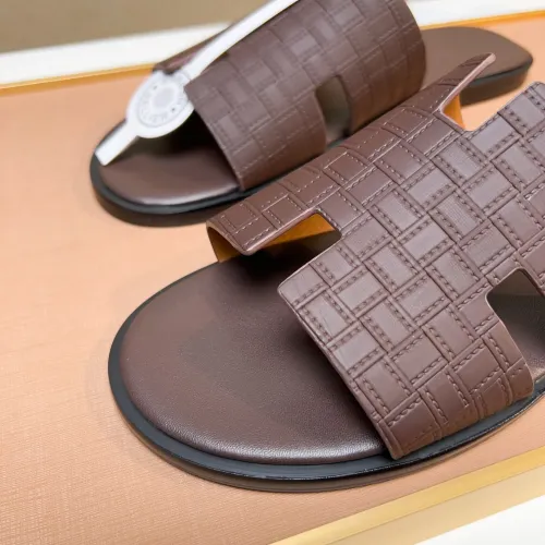 Replica Hermes Slippers For Men #1443488 $48.00 USD for Wholesale