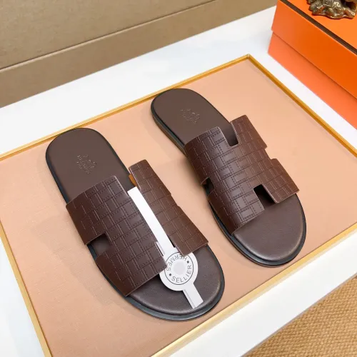 Replica Hermes Slippers For Men #1443488 $48.00 USD for Wholesale