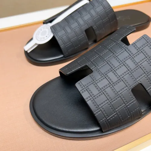 Replica Hermes Slippers For Men #1443490 $48.00 USD for Wholesale