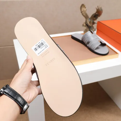 Replica Hermes Slippers For Men #1443493 $48.00 USD for Wholesale