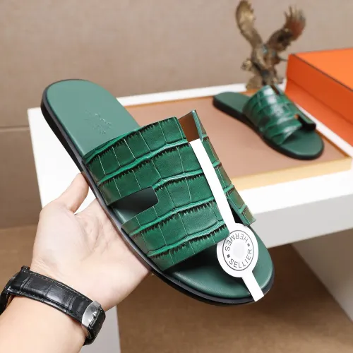 Wholesale Hermes Slippers For Men #1443495 $48.00 USD, Wholesale Quality Replica Hermes Slippers