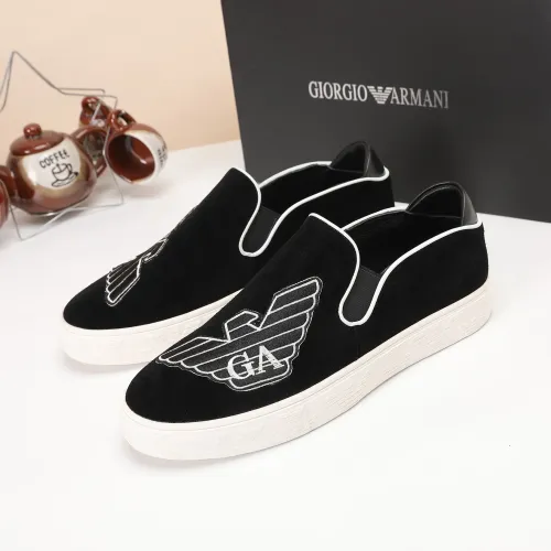 Wholesale Armani Casual Shoes For Men #1443516 $76.00 USD, Wholesale Quality Replica Armani Casual Shoes