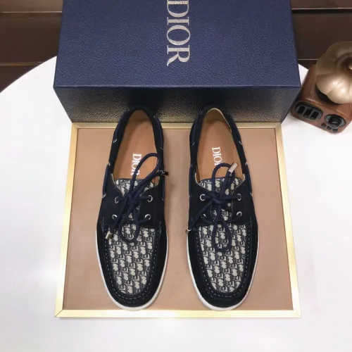Replica Christian Dior Leather Shoes For Men #1443554 $102.00 USD for Wholesale