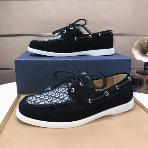 Wholesale Christian Dior Leather Shoes For Men #1443555 $102.00 USD, Wholesale Quality Replica Christian Dior Leather Shoes