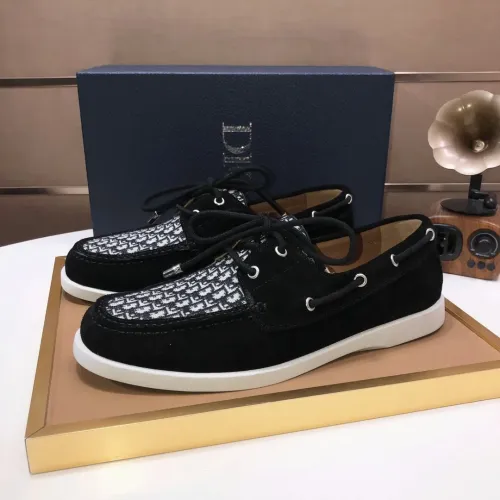 Replica Christian Dior Leather Shoes For Men #1443555 $102.00 USD for Wholesale