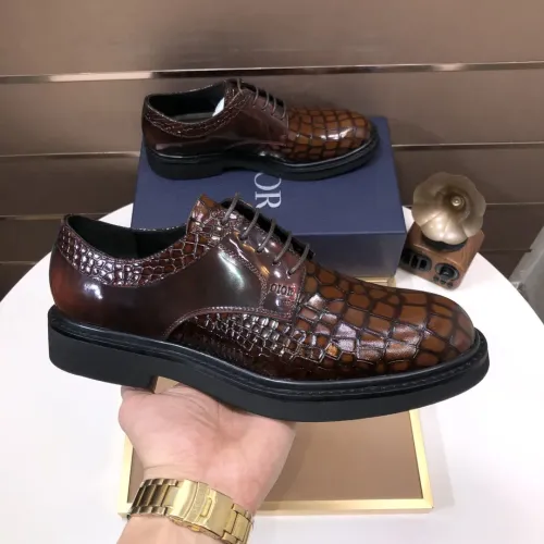 Replica Christian Dior Leather Shoes For Men #1443556 $135.00 USD for Wholesale
