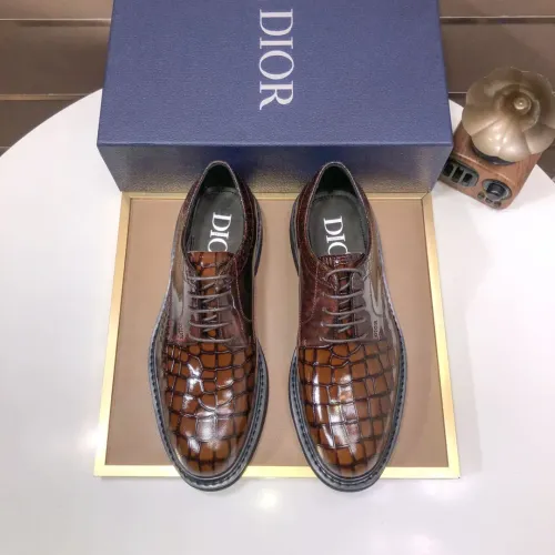 Replica Christian Dior Leather Shoes For Men #1443556 $135.00 USD for Wholesale