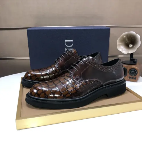 Replica Christian Dior Leather Shoes For Men #1443556 $135.00 USD for Wholesale