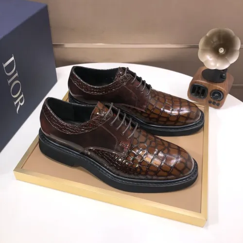 Replica Christian Dior Leather Shoes For Men #1443556 $135.00 USD for Wholesale