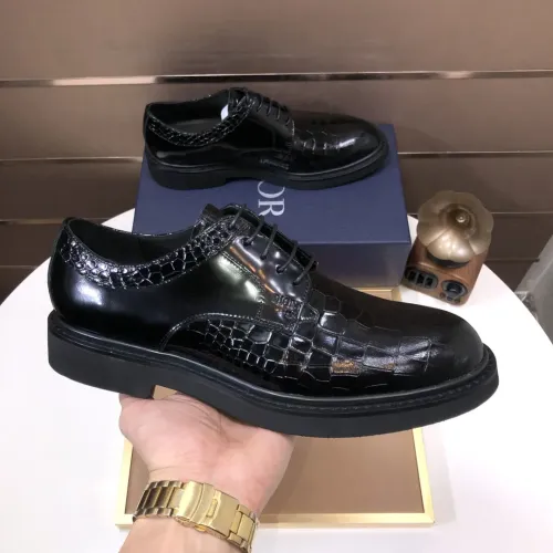 Replica Christian Dior Leather Shoes For Men #1443557 $135.00 USD for Wholesale