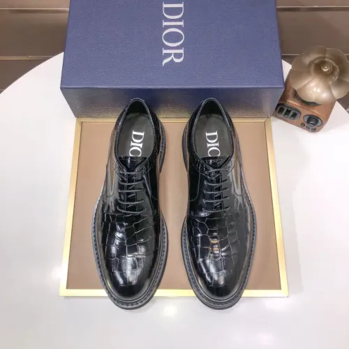 Replica Christian Dior Leather Shoes For Men #1443557 $135.00 USD for Wholesale