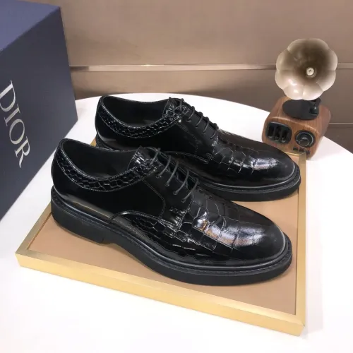 Replica Christian Dior Leather Shoes For Men #1443557 $135.00 USD for Wholesale