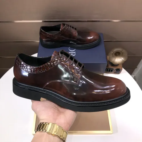 Replica Christian Dior Leather Shoes For Men #1443559 $135.00 USD for Wholesale