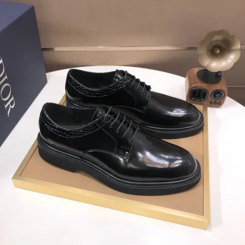 Replica Christian Dior Leather Shoes For Men #1443561 $135.00 USD for Wholesale