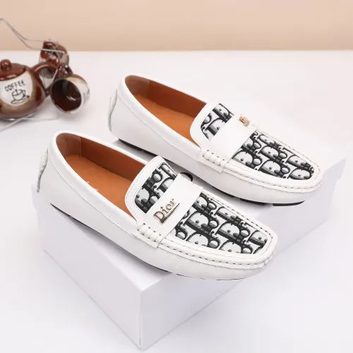 Replica Christian Dior Leather Shoes For Men #1443591 $76.00 USD for Wholesale