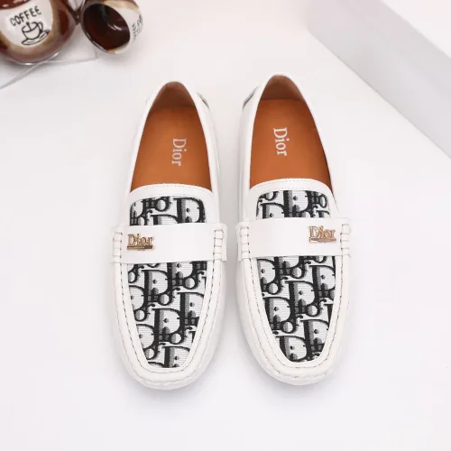 Replica Christian Dior Leather Shoes For Men #1443591 $76.00 USD for Wholesale