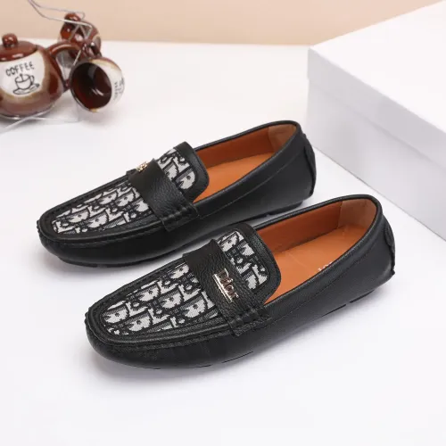 Wholesale Christian Dior Leather Shoes For Men #1443592 $76.00 USD, Wholesale Quality Replica Christian Dior Leather Shoes