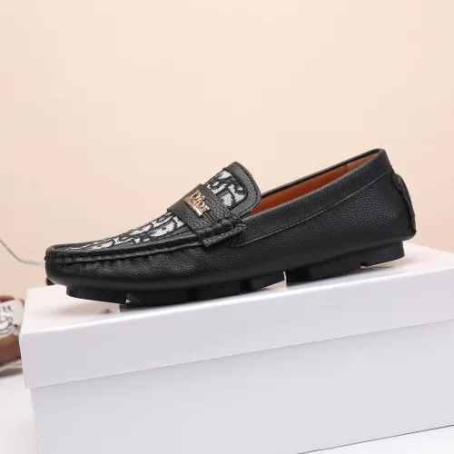 Replica Christian Dior Leather Shoes For Men #1443592 $76.00 USD for Wholesale