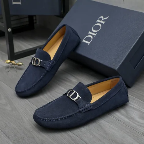 Wholesale Christian Dior Leather Shoes For Men #1443593 $80.00 USD, Wholesale Quality Replica Christian Dior Leather Shoes