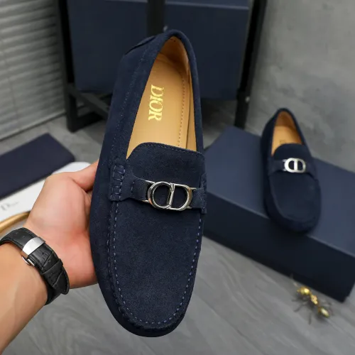 Replica Christian Dior Leather Shoes For Men #1443593 $80.00 USD for Wholesale