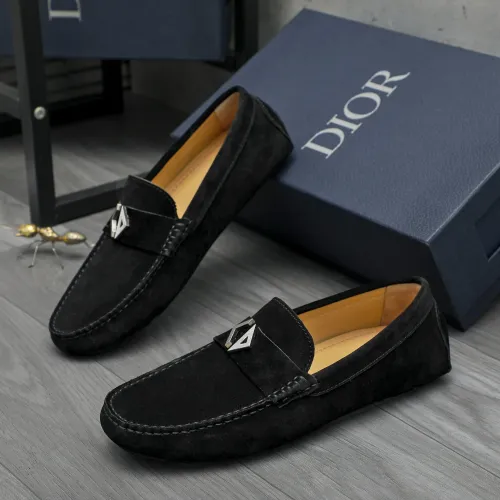 Wholesale Christian Dior Leather Shoes For Men #1443594 $80.00 USD, Wholesale Quality Replica Christian Dior Leather Shoes