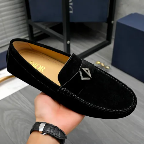 Replica Christian Dior Leather Shoes For Men #1443594 $80.00 USD for Wholesale