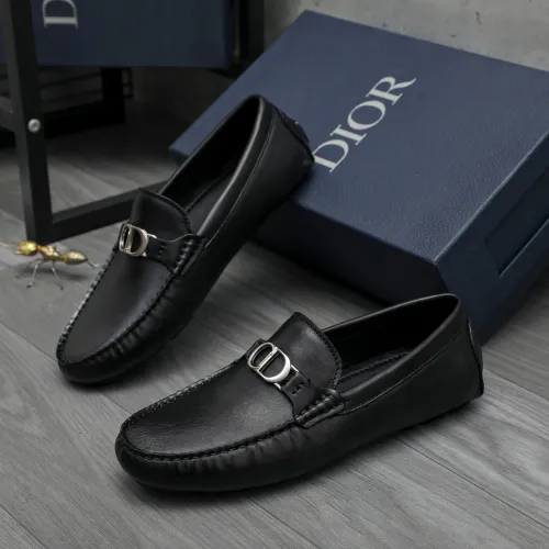 Wholesale Christian Dior Leather Shoes For Men #1443595 $80.00 USD, Wholesale Quality Replica Christian Dior Leather Shoes