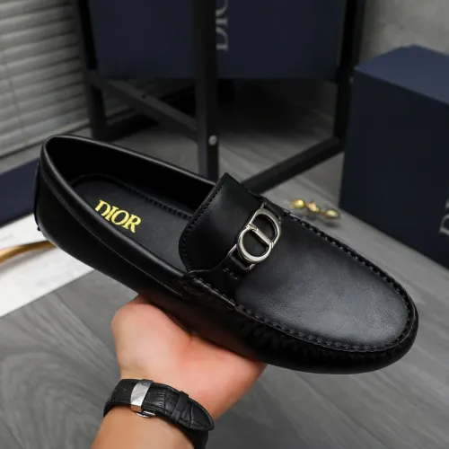 Replica Christian Dior Leather Shoes For Men #1443595 $80.00 USD for Wholesale