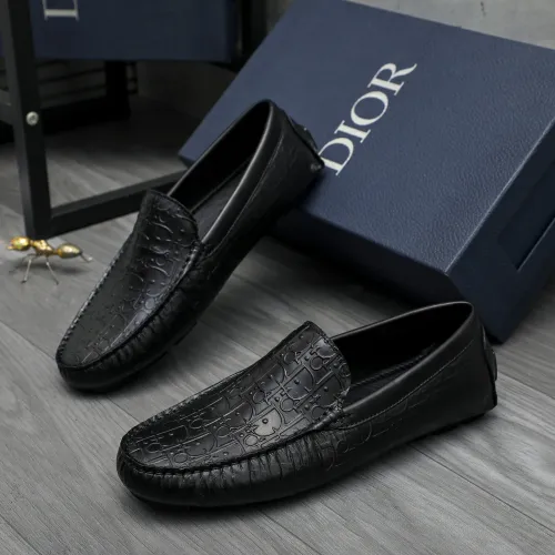 Wholesale Christian Dior Leather Shoes For Men #1443596 $80.00 USD, Wholesale Quality Replica Christian Dior Leather Shoes