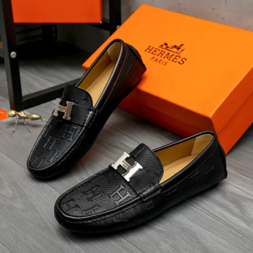 Wholesale Hermes Leather Shoes For Men #1443598 $80.00 USD, Wholesale Quality Replica Hermes Leather Shoes