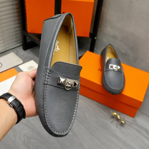 Replica Hermes Leather Shoes For Men #1443599 $80.00 USD for Wholesale