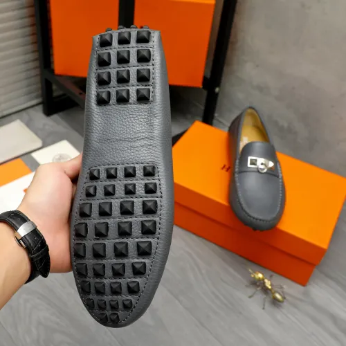 Replica Hermes Leather Shoes For Men #1443599 $80.00 USD for Wholesale
