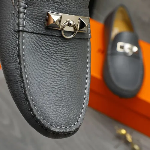 Replica Hermes Leather Shoes For Men #1443599 $80.00 USD for Wholesale