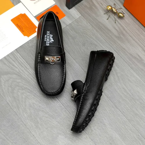 Replica Hermes Leather Shoes For Men #1443601 $80.00 USD for Wholesale