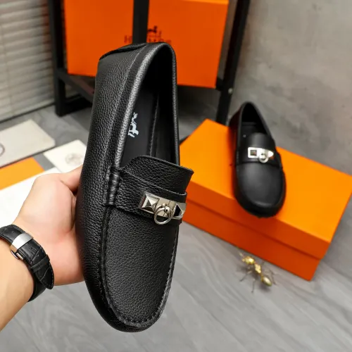 Replica Hermes Leather Shoes For Men #1443601 $80.00 USD for Wholesale