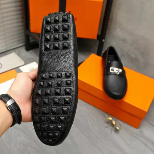 Replica Hermes Leather Shoes For Men #1443601 $80.00 USD for Wholesale