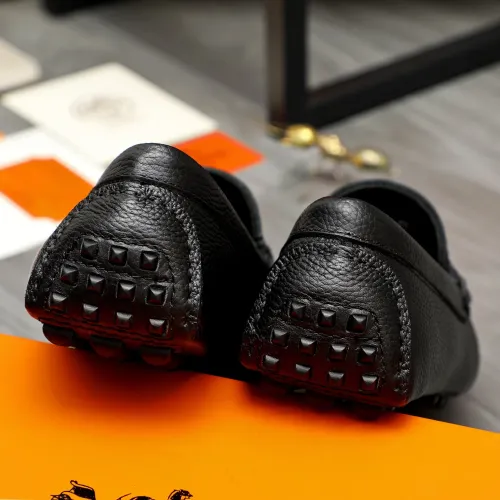 Replica Hermes Leather Shoes For Men #1443601 $80.00 USD for Wholesale