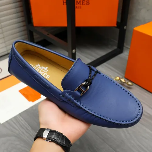 Replica Hermes Leather Shoes For Men #1443602 $80.00 USD for Wholesale