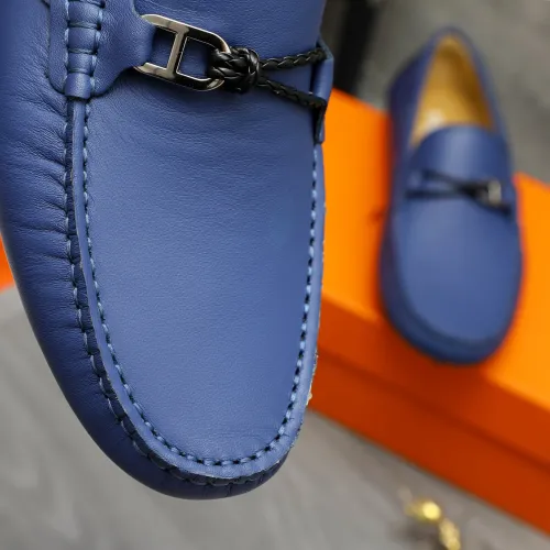Replica Hermes Leather Shoes For Men #1443602 $80.00 USD for Wholesale