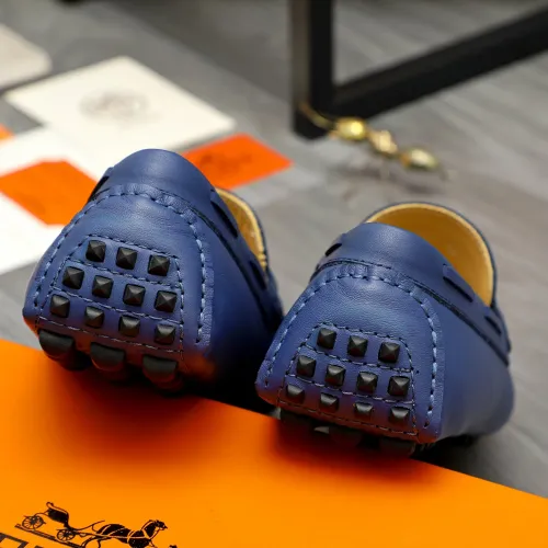 Replica Hermes Leather Shoes For Men #1443602 $80.00 USD for Wholesale