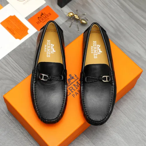 Replica Hermes Leather Shoes For Men #1443603 $80.00 USD for Wholesale